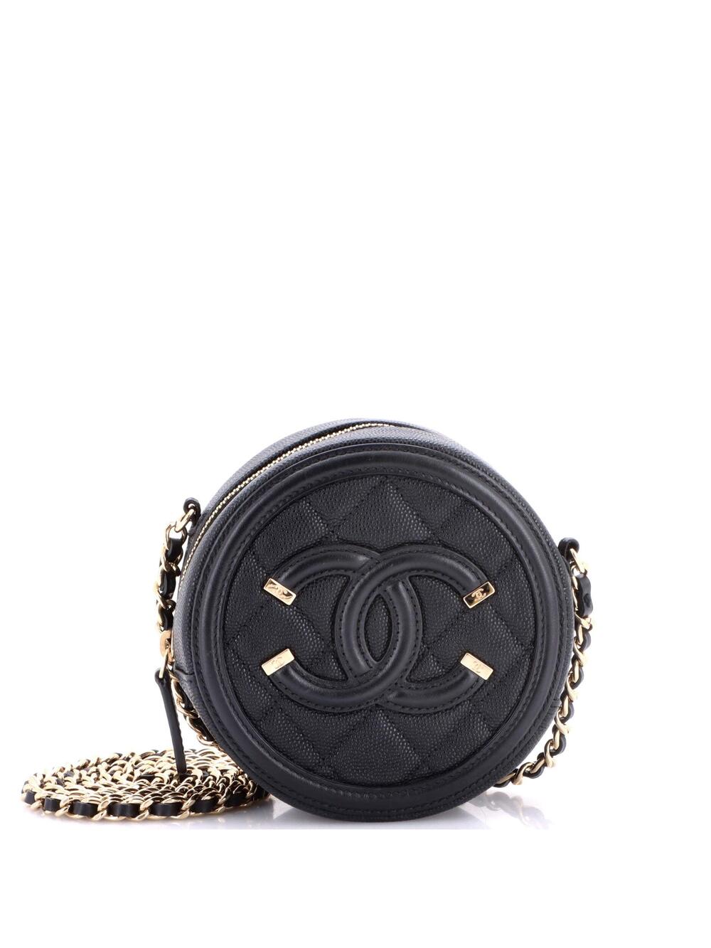 Chanel Filigree Round Clutch With Chain #327428C31B